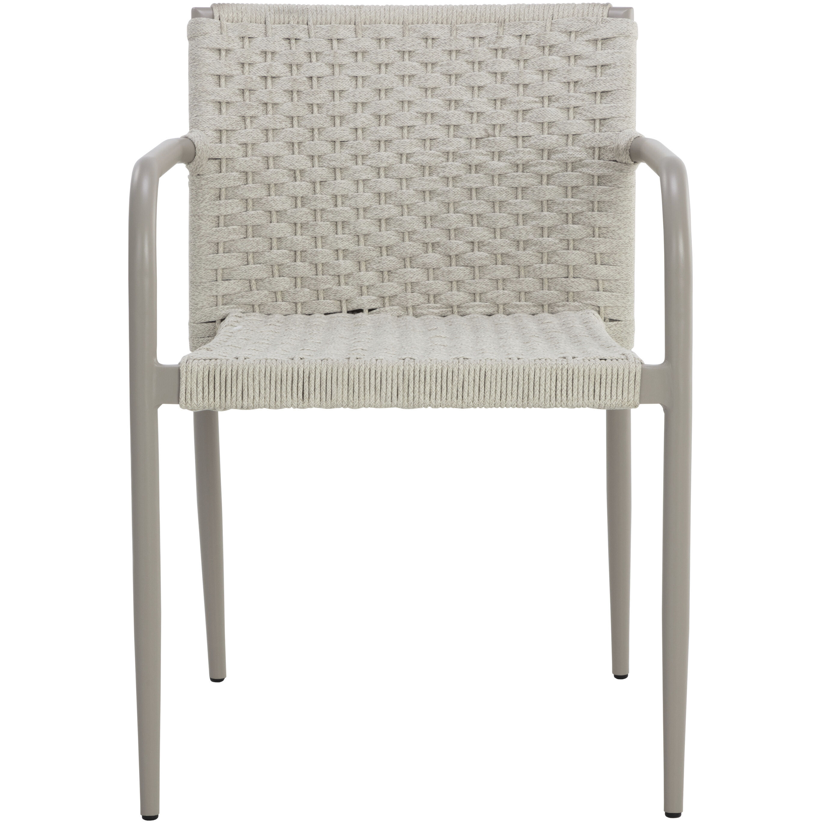 Casella Greige / Cream Outdoor Stackable Dining Armchair, Set Of 2